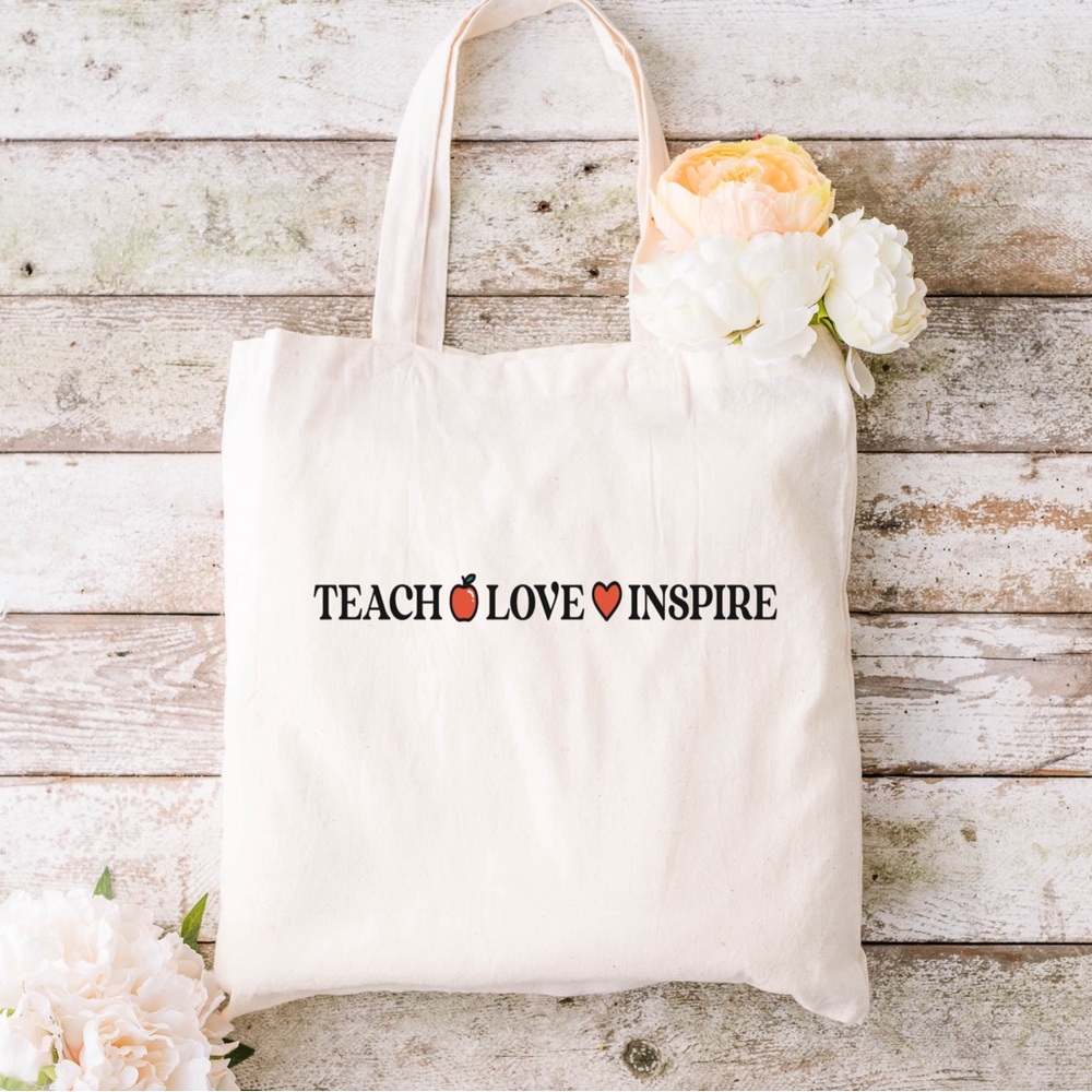 Teacher Tote Bag/Tote Bag/Canvas Tote Bag/Library Bag/Book Bag/Every Day Bag
